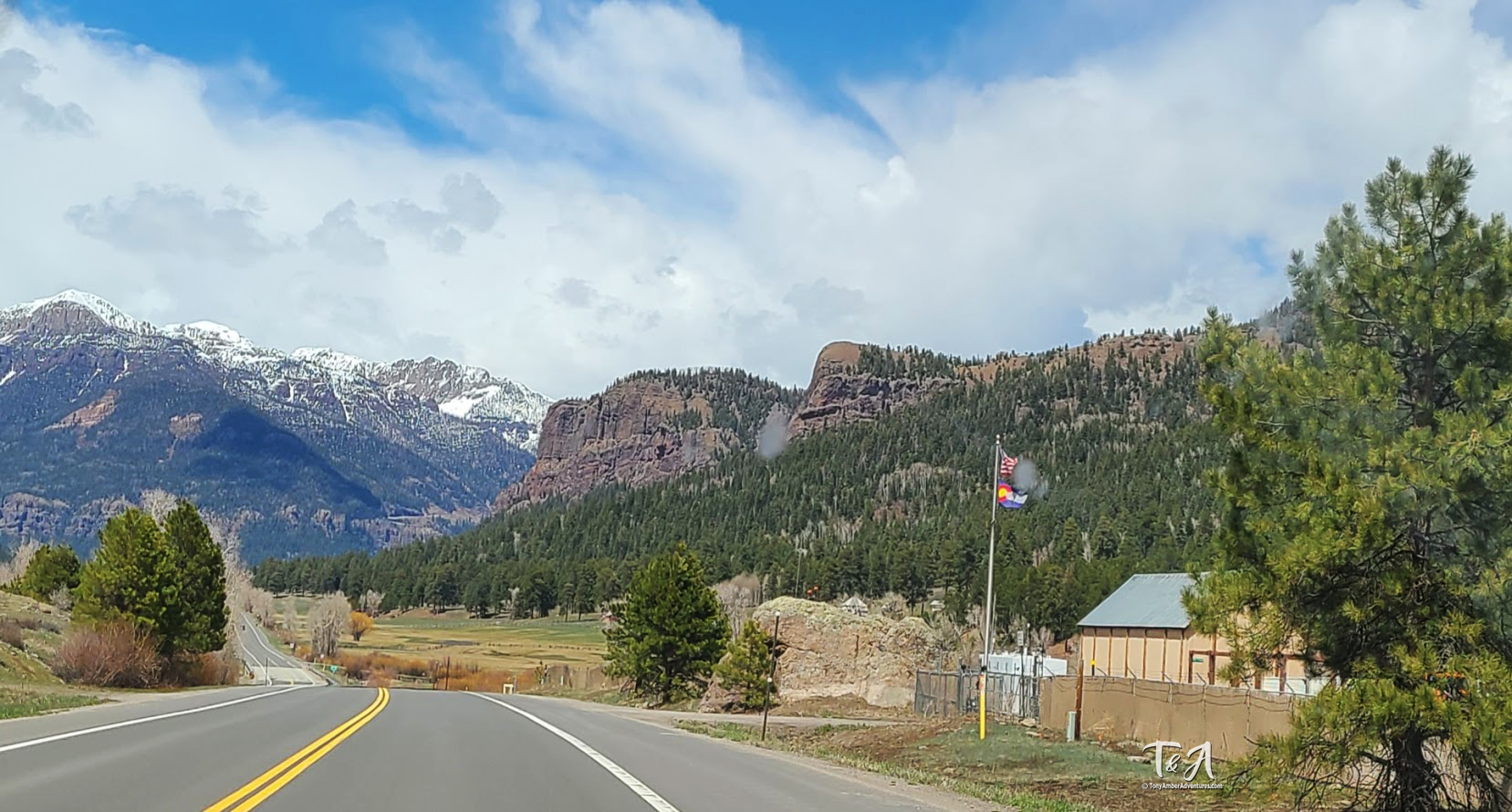 Driving Down Colorado Roads Loving the Mountains